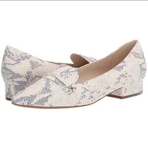 COLE HAAN Mabel Skimmer Chalk Python Loafers 9.5